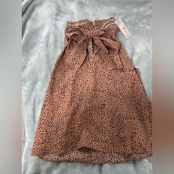 Tank top cheetah blouse with tie in front - Picture 3 of 4